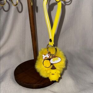 PomPomPurin Keychain with Cute Charms